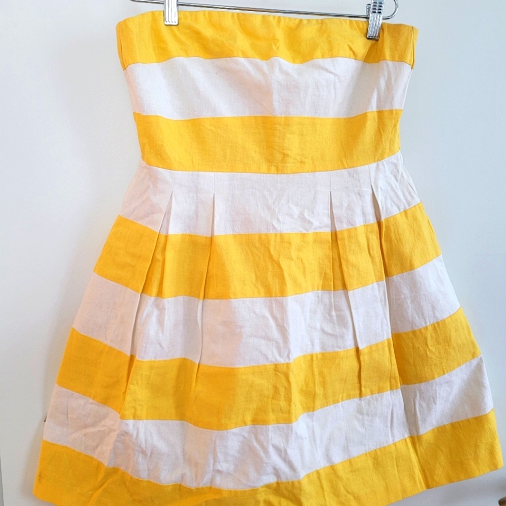 Ann Taylor Loft Strapless Linen Dress